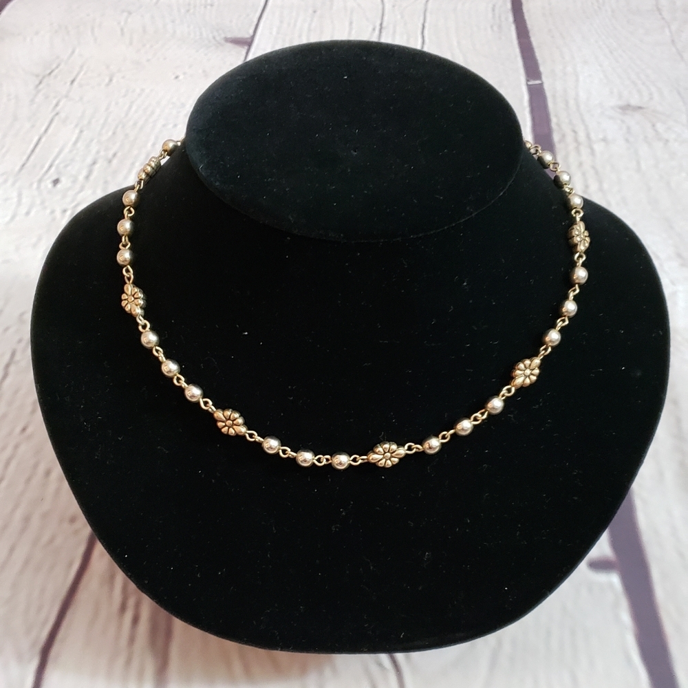 Chaps Daisy Beaded Chain Necklace - Picture 1 of 7